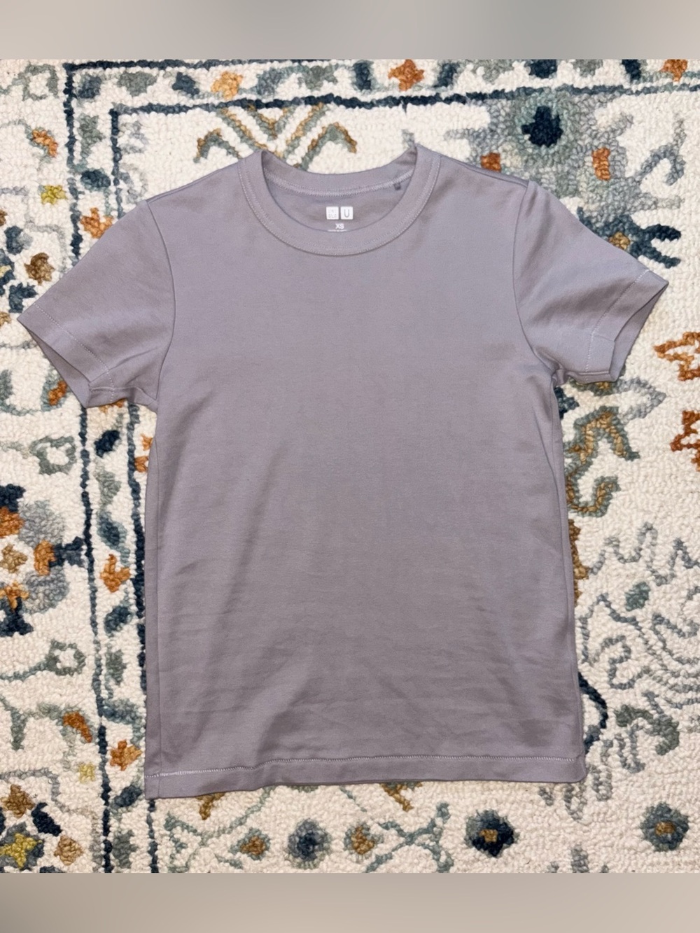 Uniqlo U Women’s XS Lavendar Crew Neck T-Shirt Minimalist Cotton Tee